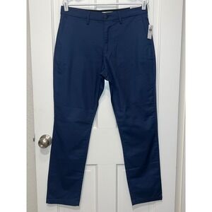 NWT Old Navy Ultimate Tech Slim Pants Mens 32x30 Navy Blue Go-Dry Built-In Flex